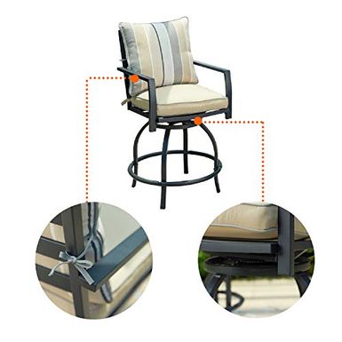 Rent To Own Lokatse Home Patio Height Chair Set Of 2 Outdoor