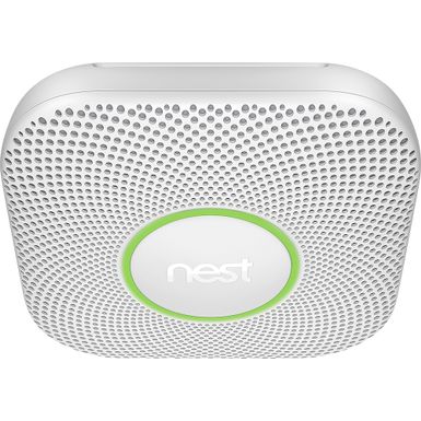 Alt View Zoom 11. Google - Nest Protect 2nd Generation Smart Smoke/Carbon Monoxide Wired Alarm - White