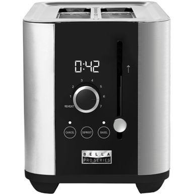 Bella - Pro Series 2-Slice Extra-Wide-Slot Toaster - Stainless Steel