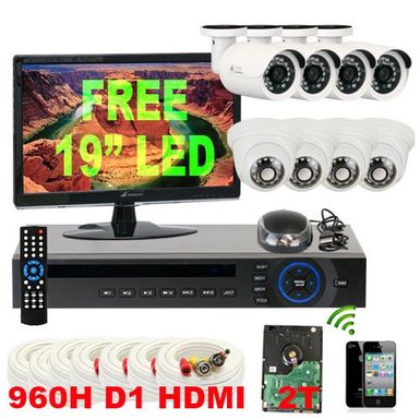 Rent to own GW Security Inc 8CHV7 8 Channel H.264 DVR with 8 x 1/3