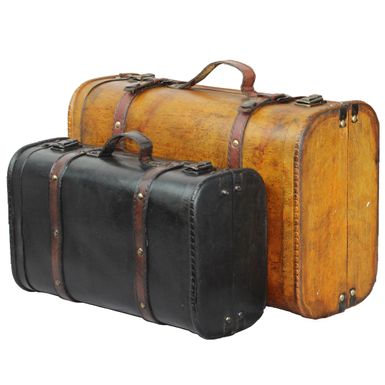image of Carbon Loft Lochhead Vintage Decorative Suitcase (Set of 3) - Set of 2 with sku:acval30rdkhzlyevvy5aegstd8mu7mbs-overstock