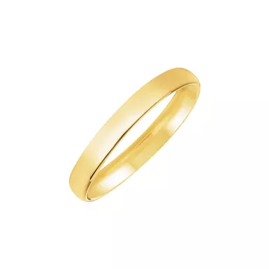 14k Yellow Gold Comfort Fit Wedding Band (Size 8)