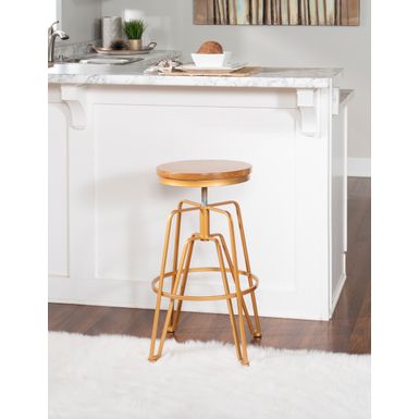 Wallace Adjustable Stool Matte Gold
