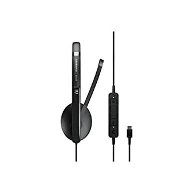 image of EPOS | Sennheiser Adapt 160T USB-C II (1000905) - Wired, Double-Sided Headset – USB-C Connectivity, MS Teams Certified, UC Optimized – Superior Stereo Sound - Enhanced Comfort - Call Control - Black with sku:b092kcyhd8-amazon