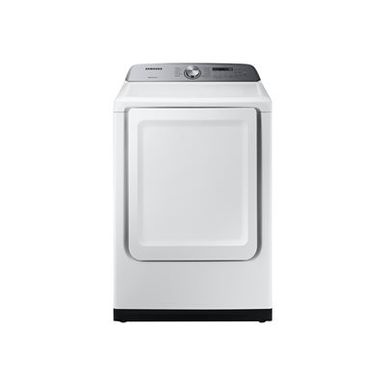 image of Samsung - 7.4 Cu. Ft. 10-Cycle Electric Dryer - White with sku:dve50r5200wh-dve50r5200w/a3-abt