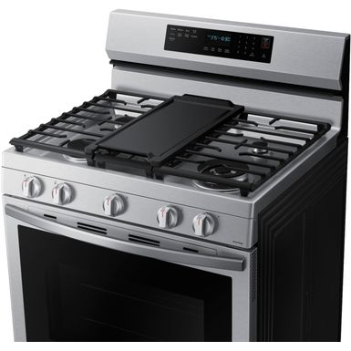 Alt View Zoom 16. Samsung - 6.0 Cu. Ft. Freestanding Gas Convection+ Range with WiFi and No-Preheat Air Fry - Stainless steel