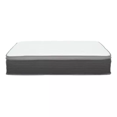 image of Ellie Queen Tufted Platform Bed with 10 in. Memory Foam Mattress and 2 Foam Pillows with sku:65389-primo