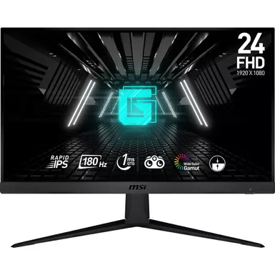 MSI G2412F 24" 16:9 Full HD 180Hz Rapid IPS LCD Gaming Monitor, Metallic Black