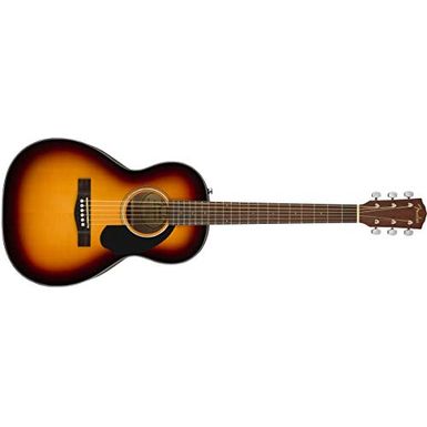image of Fender 6 String CP-60S Parlor Acoustic Guitar, Right, 3 Tone Sunburst (970120032) with sku:b07grbhmz5-amazon
