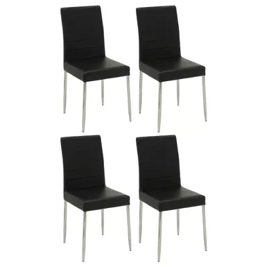 image of Maston Upholstered Dining Chairs Black (Set of 4) with sku:120767blk-coaster