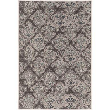 image of Vallen Gray And Blue 9X12 Area Rug with sku:lfxsr2351-linon