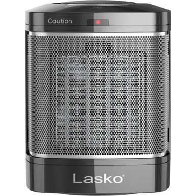 image of Lasko - Simple Touch Portable Ceramic Tabletop Electric Space Heater - Black with sku:bb21329893-6381394-bestbuy-lasko