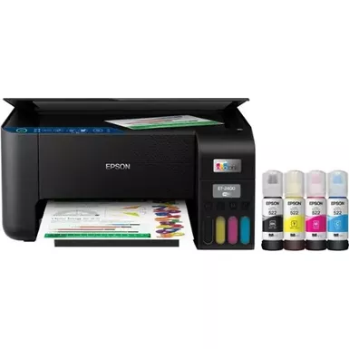 image of Epson - EcoTank ET-2400 Wireless Color All-in-One Cartridge-Free Supertank Printer with Scan and Copy - Black with sku:bb22053895-bestbuy