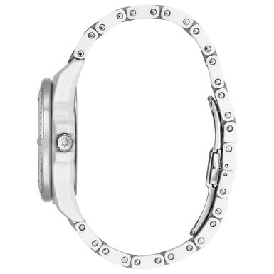 Bulova Marine Star Womens Automatic Watch - White Stainless Steel
