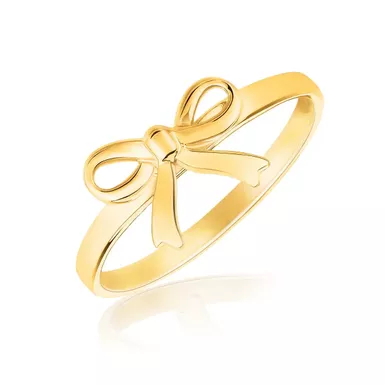 14k Yellow Gold Bow Ring (Size 7)