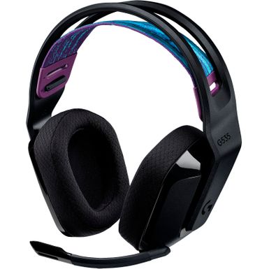 image of Logitech - G535 LIGHTSPEED Wireless Dolby Atmos Over-the-Ear Gaming Headset for PC, PS4, PS5 with Flip to Mute Microphone - Black with sku:bb21829016-6478276-bestbuy-logitech