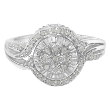 image of Sterling Silver 1/4ct TDW Diamond Cocktail Ring (I-J, I3-Promo) Choice of size with sku:016889r600-luxcom