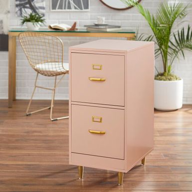 image of Carson Carrington Erfjord 2-drawer File Cabinet - Blush Pink with sku:gu9vgzceb0n1vbvubcsaiqstd8mu7mbs-overstock