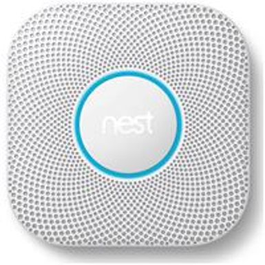 image of Google - Nest Protect 2nd Generation (Battery) Smart Smoke/Carbon Monoxide Alarm - White with sku:bb19757986-8077101-bestbuy-nest