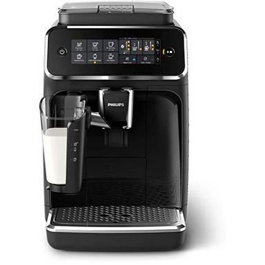 image of Philips Series 3200 EP3241 - automatic coffee machine with cappuccinatore - 15 bar - glossy black with sku:b07vfy4mxm-phi-amz