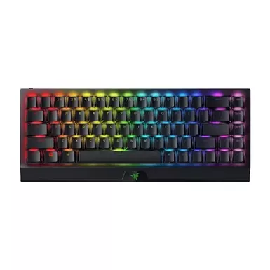 Razer - BlackWidow V3 Mini Hyperspeed Phantom Edition 65% Wireless Mechanical Yellow Linear Switch Gaming Keyboard - Black