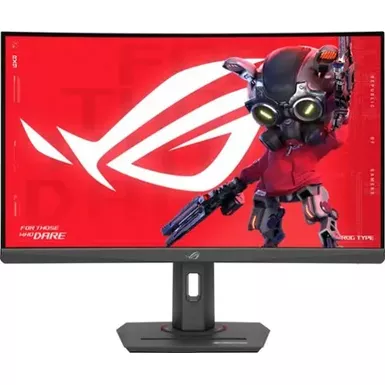 image of ASUS - ROG Strix 27” Curved 1440P 180Hz FreeSync Gaming Monitor with HDR (DisplayPort,HDMI,USB) - Black - Black with sku:bb22263983-bestbuy