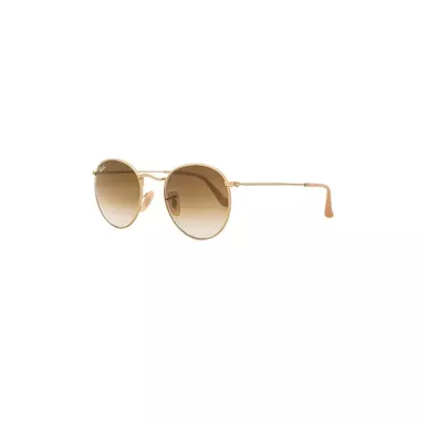 Ray-Ban Round Metal Sunglasses (RB3447-112-51, Matte Arista/Clear Gardient Brown)