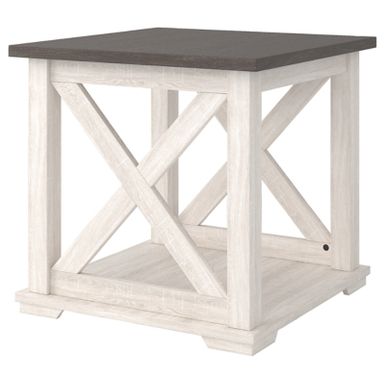 image of Two-tone Dorrinson Square End Table with sku:t287-2-ashley