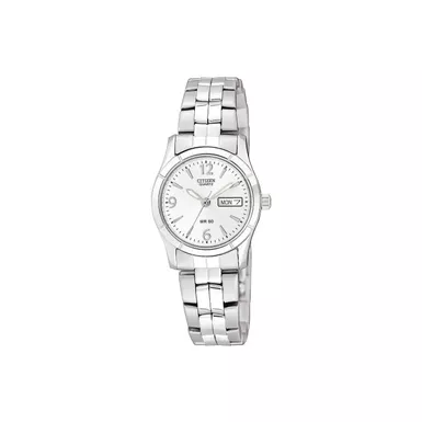 Citizen - Ladies Quartz Silver-Tone Stainless Steel Watch Silver Dial