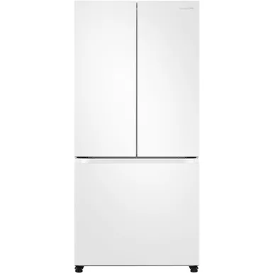 image of Samsung 19.5-Cu. Ft. Smart 3-Door French Door Refrigerator, White with sku:rf20a5101ww-almo