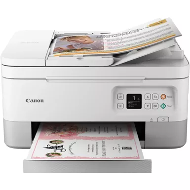 image of Canon - PIXMA TR7020a Wireless All-In-One Inkjet Printer - White with sku:bb21946132-bestbuy
