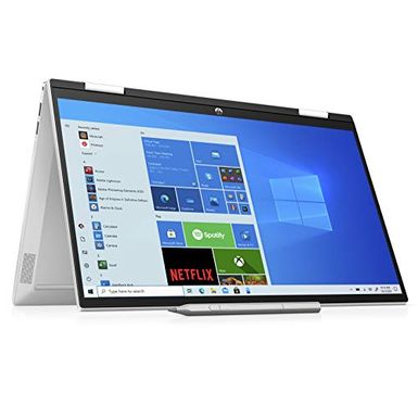 image of HP Pavilion x360 15-er0010nr 15.6" Full HD 2-In-1 Touchscreen Notebook Computer, Intel Core i5-1135G7 2.4GHz, 12GB RAM, 256GB SSD, Windows 10 Home, Free Upgrade to Windows 11, Natural Silver with sku:b08y581zcn-hp-amz