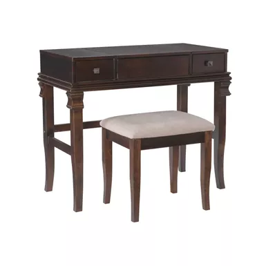 Jenna Vanity Set Walnut