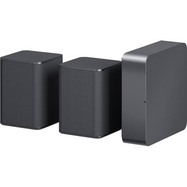 image of LG - 140W Wireless Rear Channel Speakers (Pair) - Black with sku:bb21958633-6498850-bestbuy-lg
