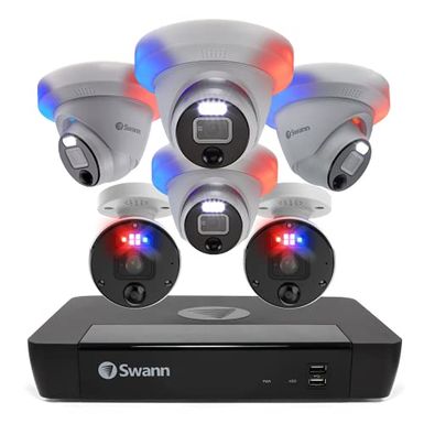 image of Swann 4K Ultra HD 8-Channel Pro Enforcer 2TB NVR Security System with 4x Bullet Camera and 2x Dome Camera with sku:swnvk88984d2-adorama