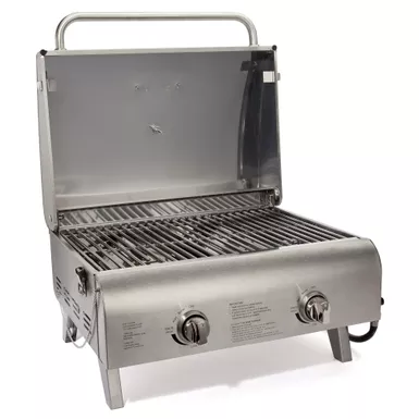 image of Cuisinart - Chefs Style Stainless Tabletop Gas Grill with sku:cgg-306-powersales