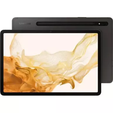 image of Samsung - Galaxy Tab S8 - 11" 128GB - Wi-Fi - with S-Pen - Graphite with sku:bb21946137-6494240-bestbuy-samsung