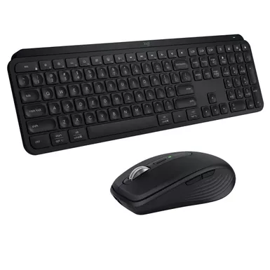 Logitech MX Keys S Wireless Keyboard with MX Anywhere 3S Mouse, Black