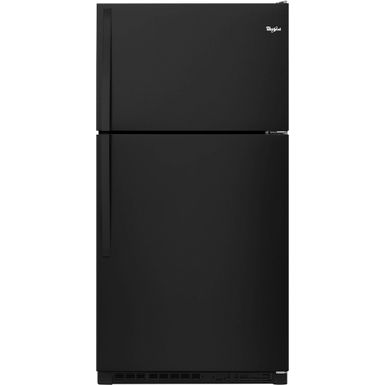 image of Whirlpool - 20.5 Cu. Ft. Top-Freezer Refrigerator - Black with sku:wrt311fzdbk-wrt311fzdb-abt