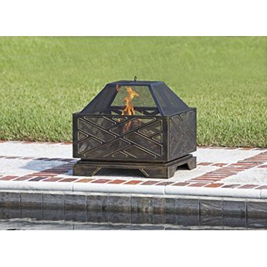 image of Fire Sense - Catalano Square Fire Pit - Antique bronze with sku:bb21183915-5729209-bestbuy-firesense