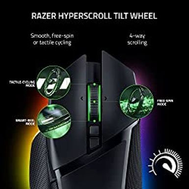 Razer Basilisk V3 Pro Customizable Wireless Gaming Mouse: Fast Optical Switches Gen-3 - HyperScroll Tilt Wheel - Chroma RGB - 11...