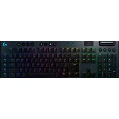 image of Logitech - G915 LIGHTSPEED Full-size Wireless Mechanical GL Clicky Switch Gaming Keyboard with RGB Backlighting - Black with sku:bb21291935-bestbuy