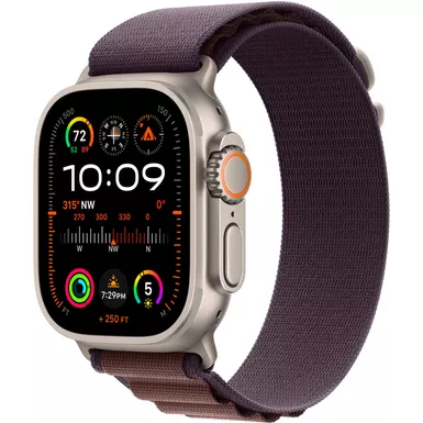 Apple Watch Ultra 2 (GPS + Cellular) 49mm Titanium Case with Indigo Alpine Loop with Blood Oxygen - Medium - Titanium