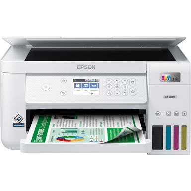 Alt View Zoom 11. Epson - EcoTank ET-3830 All-in-One Inkjet Cartridge-Free Supertank Printer