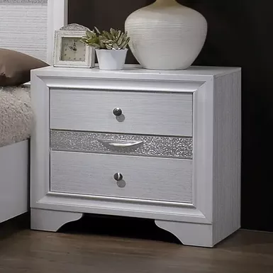 Contemporary White Night Stand