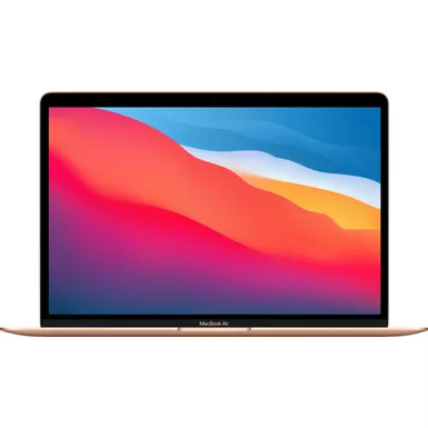 image of MacBook Air 13.3" Laptop M1 Chip 8GB Memory 256GB SSD (Latest Model) Gold with sku:mgnd3ll/a-streamline