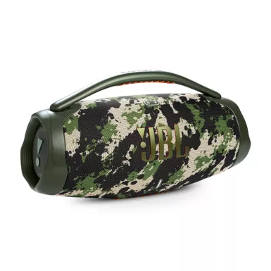 image of JBL Boombox 3 Waterproof Portable Bluetooth Speaker Squad Camo with sku:jblboombox3squadam-powersales