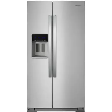 image of Whirlpool - 28.4 Cu. Ft. Side-by-Side Refrigerator with In-Door-Ice Storage - Stainless Steel with sku:bb20704748-bestbuy