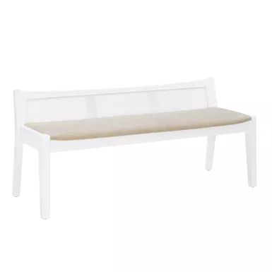 Reinwald Cane Bench White