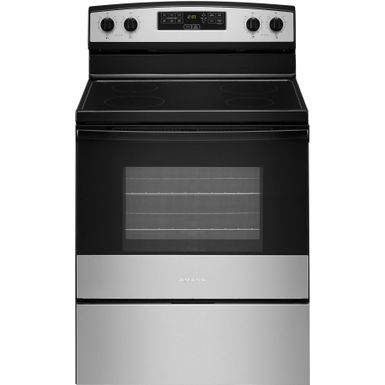 image of Amana - 4.8 Cu. Ft. Freestanding Electric Range - Stainless steel with sku:bb22020350-6514410-bestbuy-amana